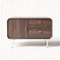 Mobiletto in legno nocciola con due cassetti e un'anta 80 x 40 x 45cm