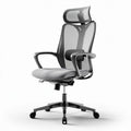 Sedia ergonomica da ufficio in rete grigia 45 x 60 x 100cm con braccioli regolabili