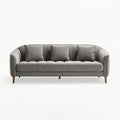 Divano moderno grigio con cuscini sfoderabili 210 x 90 x 80cm