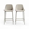 Sgabelli da bar in tessuto beige con struttura in metallo 40 x 40 x 90cm