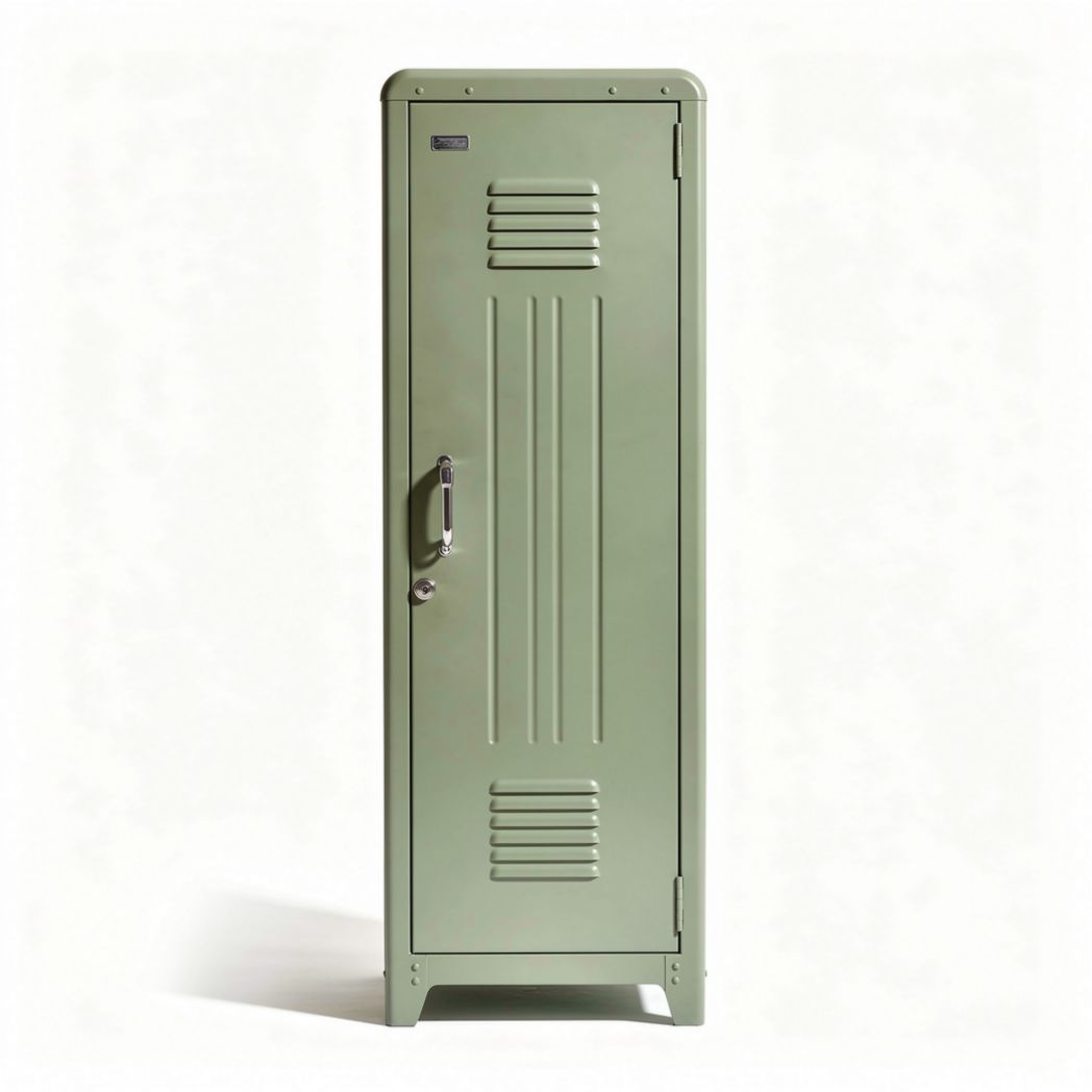 Armadietto in metallo verde per ufficio e spogliatoio 180 x 40 x 50cm