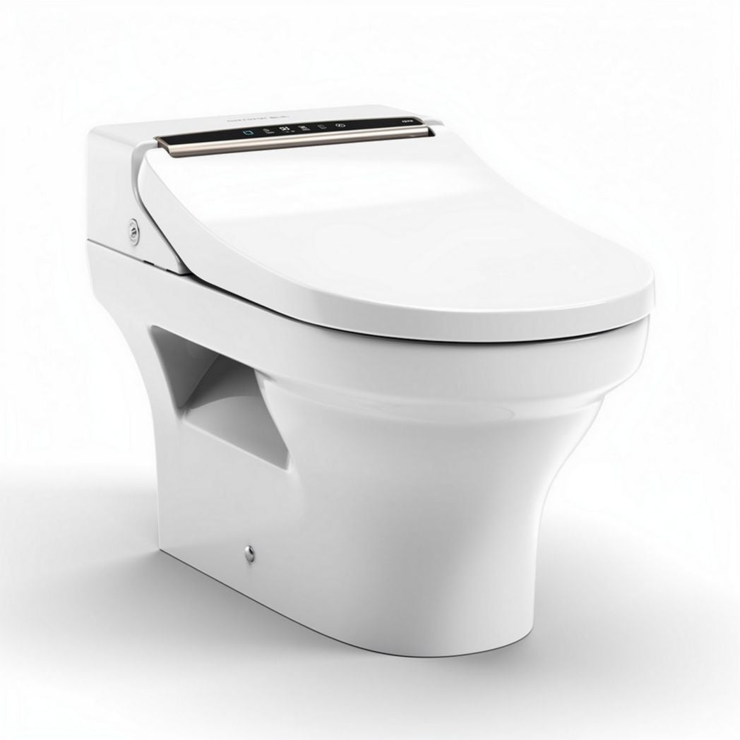 Bidet elettronico da incasso con sedile in ceramica bianca dimensioni 75 x 40 x 40cm