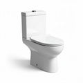 WC monoblocco in ceramica bianca con scarico posteriore 70 x 35 x 40cm
